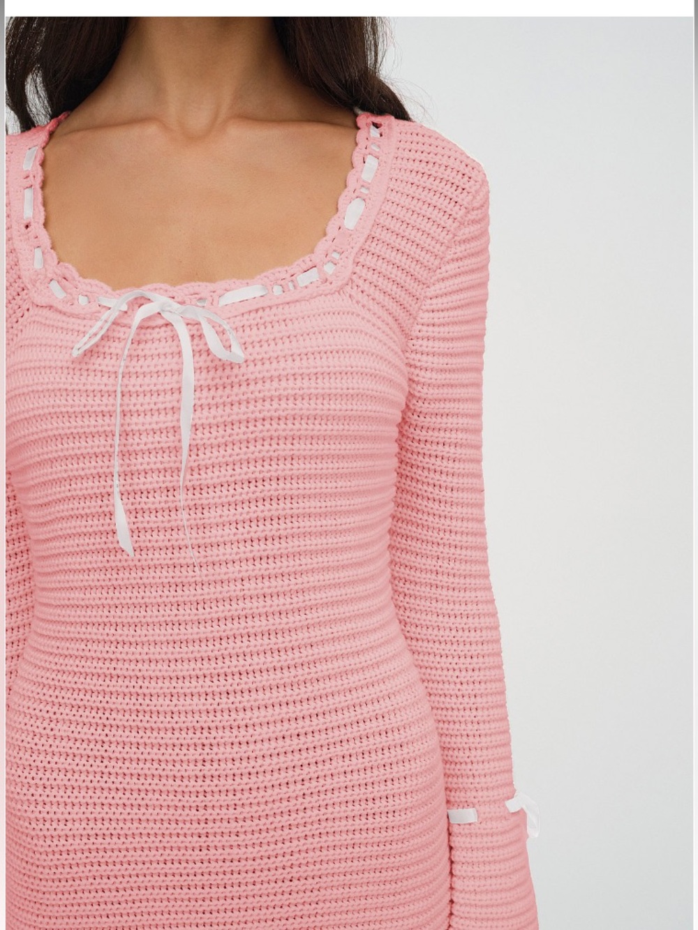 Pink Knit Sweater Dress - Picture 3 of 11